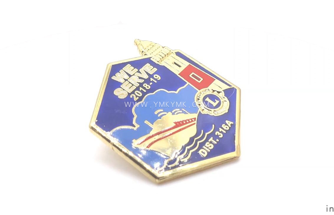 Semi Cloissone pins lion club lapel pin 内容图3 imkgift is a China Custom gift promotional items factory-澳亚讯技术支持!